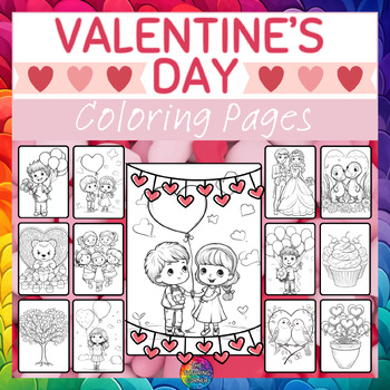 Valentine Coloring Pages: Colouring Book Pages for Kids by The Tutoring ...