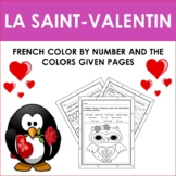 French Valentine's Day Color by Number and the Color Given