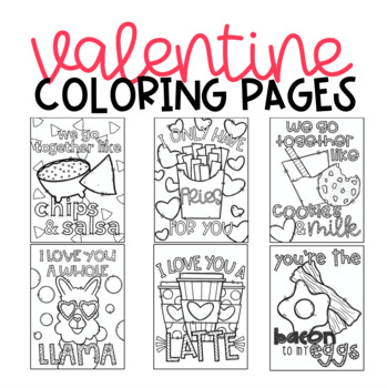 Preview of Valentine Coloring Sheets