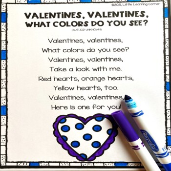 Valentine Colors - Valentines Day Poem by Little Learning Corner