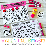 Valentine Contraction Smash - A February Contractions Activity