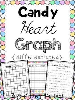Preview of Valentine Conversation Heart Graphing {Differentiated}