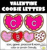 Valentine Cookie Letters Sort & Game Literacy Center