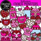 Valentine Cookie Monsters: Valentine Clipart {Creative Cli