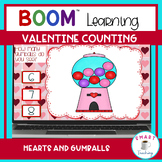 Valentine Counting Gumballs and Hearts BOOM Activity for P