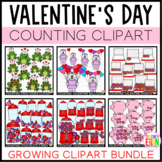 Valentine Counting Clipart Growing Bundle