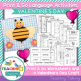 Valentine's Day Speech and Language Activities
