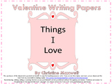 Free! Valentine Writing Papers 3 Grids    Color or Black a