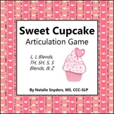 Sweet Cupcake Game for Articulation - L, L & S Blends, TH,