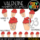 Valentine Cupcake Number Clipart & Math Symbols - Numbers 0 to 50