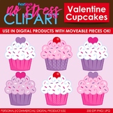 Valentine Cupcakes Clip Art (Digital Use Ok!)