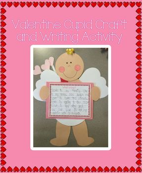 Preview of Valentine Cupid Craft and Writing Activity