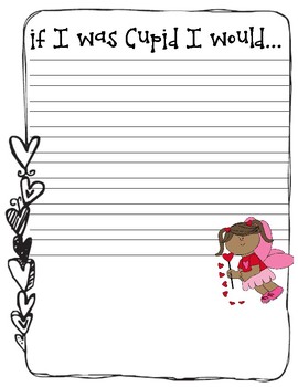 Valentine Cupid Writing by Alana Kendall | TPT