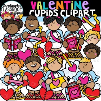 Preview of Valentine Cupids Clipart {Valentine's Day Clipart}