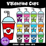 Valentine Cups Clipart {FREEBIE}