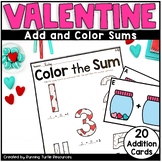 Valentine Day Add the Room Math Activity, Kindergarten Val