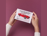 Valentine Day Cards | Hand Drawn Vintage Car Themed | Perf