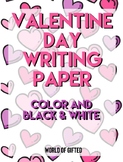 Valentine Day Writing and Illustration Paper- Heart, Love,