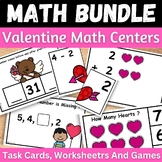 Valentine's Day math Center Missing number Addition & Subt