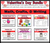 Valentine Day's Craft, Writing, and Math Bundle