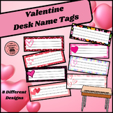 Valentine Desk Name Tags-Valentine Decorations