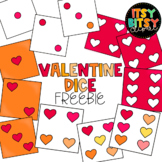 Valentine Dice FREEBIE Winter February Math Manipulative V