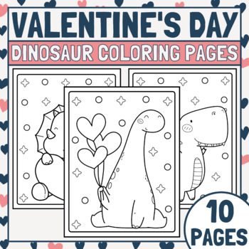 Valentine Dinosaur Coloring Pages | Valentine’s Day Coloring Pages