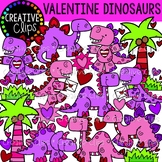 Valentine Dinosaurs {Creative Clips Clipart}