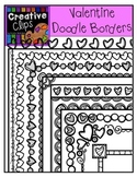 Valentine Clipart Doodle Borders {Creative Clips Clipart}