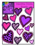 Valentine Doodle Hearts {Creative Clips Digital Clipart}