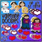 Valentine Doodles (BW and full-color PNG images)