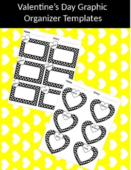 Preview of Valentine Editable Story Graphic Organizers