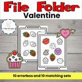 Valentine Errorless and Matching File Folder