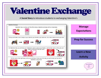 Preview of Valentine Exchange Social Story - A How-To for students with Autism