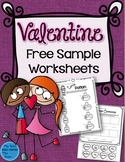 Valentine FREE SAMPLE Worksheets