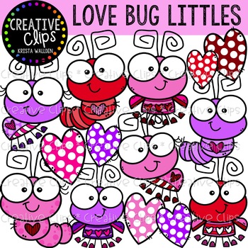 Preview of Love Bug Littles: Free Valentine Clipart {Creative Clips Clipart}