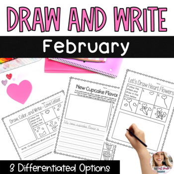 Preview of Valentine February Directed Draw and Write Activities