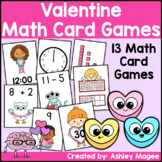 Valentine February Math Card Games: 13 Games for Addition,