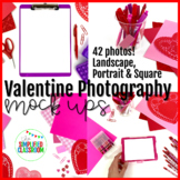 Valentine February Photography Flat Lay Mockups Stock Photos