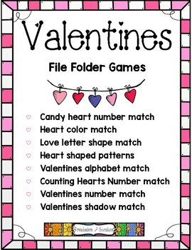Preview of Valentine File Folder Activities