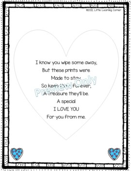 Valentine Fingerprint Heart Poem - Parent Gift for Valentines Day