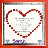 Valentine Fingerprint Heart Poem - Parent Gift for Valentines Day