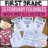 Math and ELA Review Valentine Foldable Mini-Books {1st Grade}