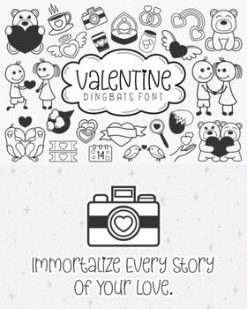 Preview of Valentine Font  Capture love in every symbol   Valentine’s-themed dingbats font