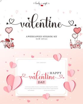 Preview of Valentine Font | Delicate, Cute, and Stylish Handwritten Font