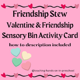 Valentine Friendship Sensory Bin Activity Card