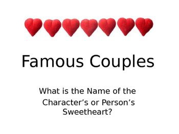 Preview of Valentine Game: Famous Couples