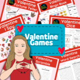 Valentine Games - Valentine Vocabulary Activities - Sign Language
