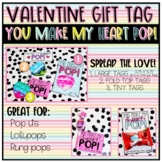 Valentine Gift Tag | You Make My Heart Pop | Pop Its