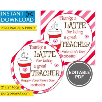 Cups Sticker Valentine's Day Latte Coffee Drinks Hearts - Temu